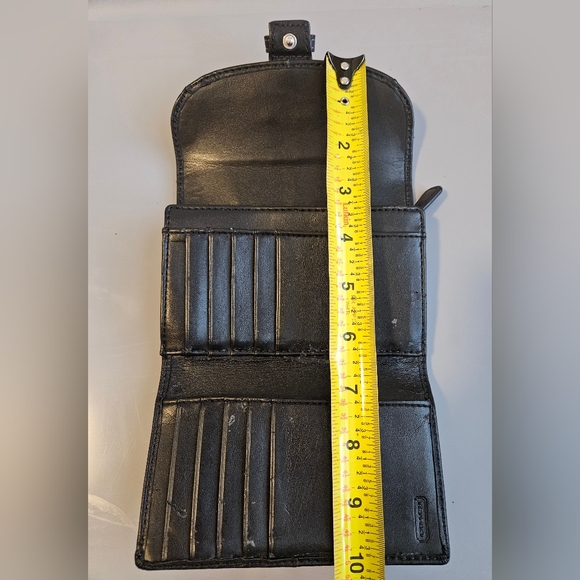 Coach Soho Black Trifold Leather Buckle Wallet - Picture 15 of 15